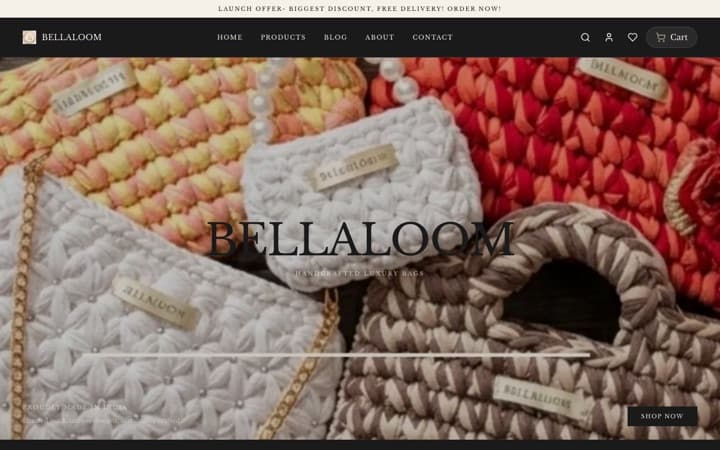 BELLALOOM — a live store built and published on SitesPlaced
