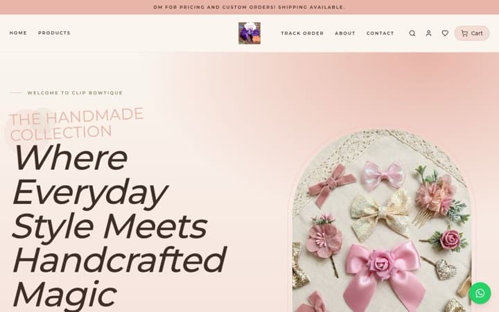 Clip Bowtique — a live store built and published on SitesPlaced