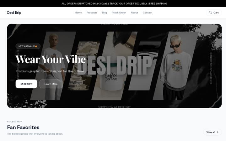 Desi Drip — a live store built and published on SitesPlaced