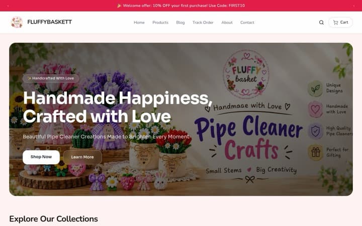 FLUFFYBASKETT — a live store built and published on SitesPlaced