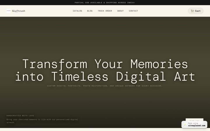 Giyftrush — a live store built and published on SitesPlaced