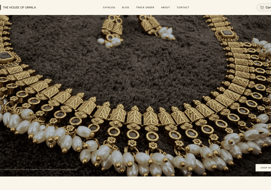 The House of Urmila — a real jewellery store built and published on SitesPlaced