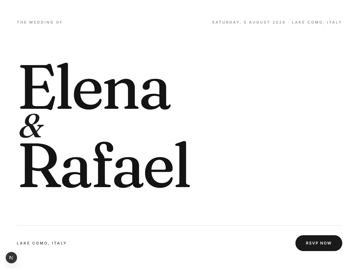 Bellissima — Wedding Invitation template preview