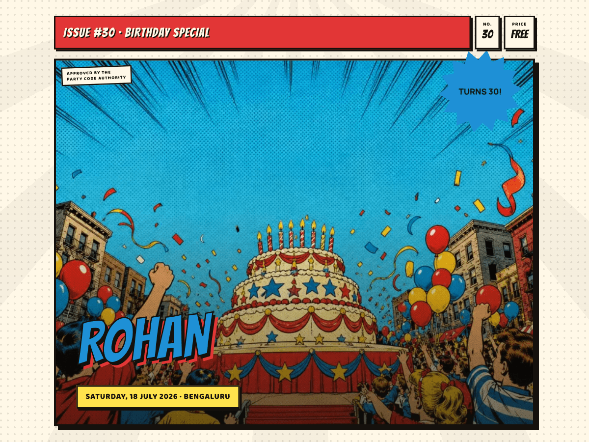 Comic Blast — Birthday Invitation template preview