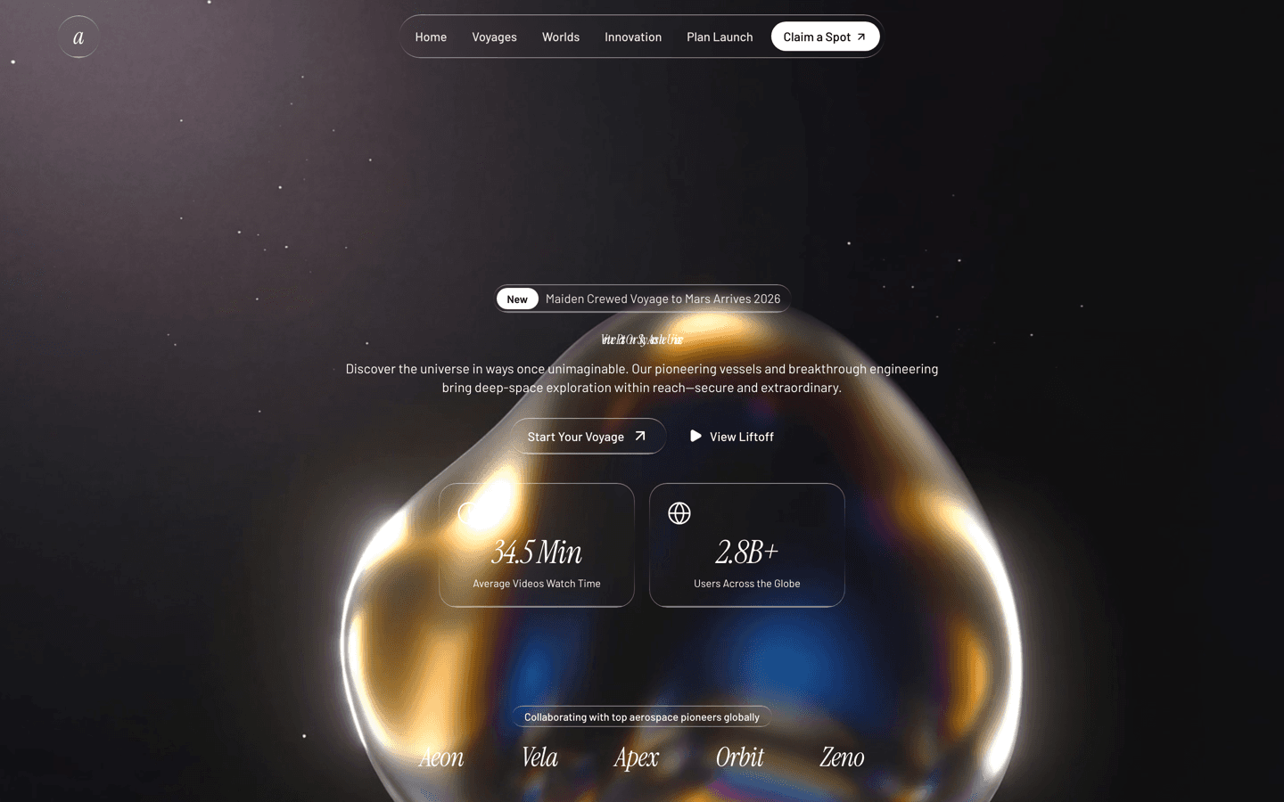 Preview of the Cosmos — Space Travel template