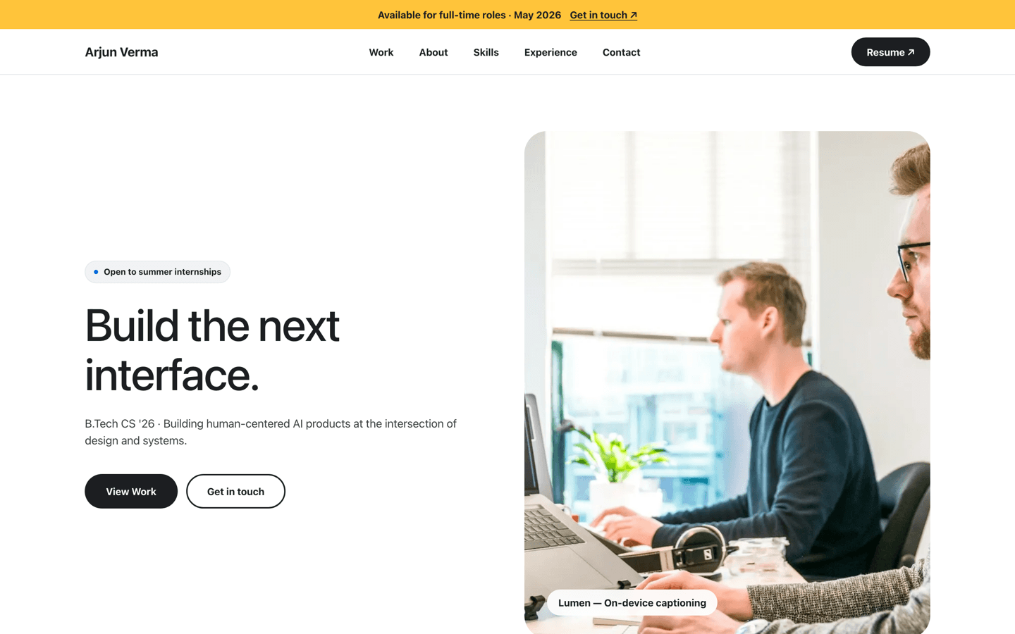 Preview of the Meta — Premium Builder Portfolio template