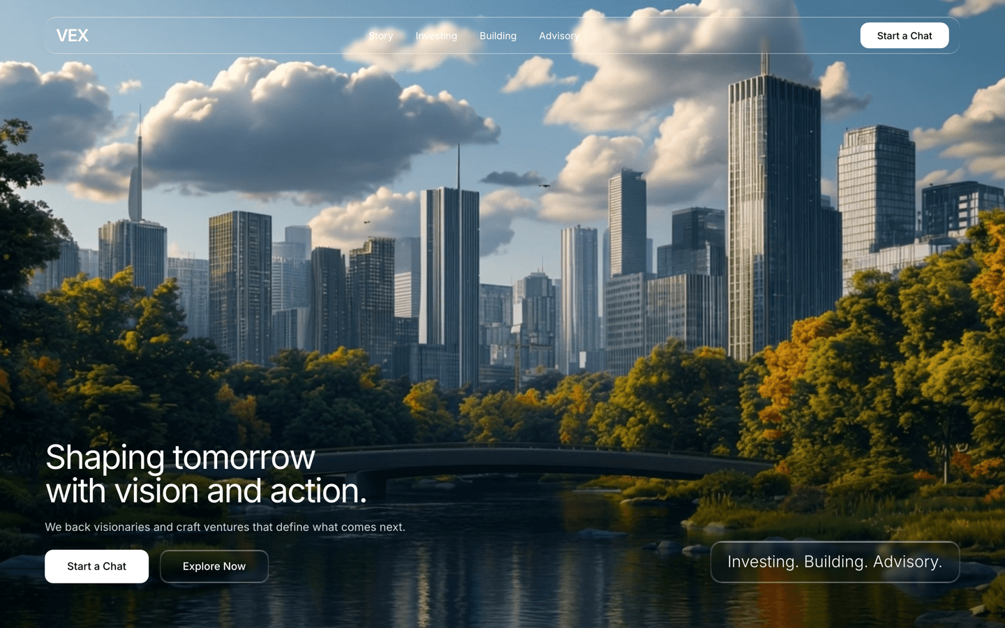 Preview of the Vex — Investor / Advisory Firm template