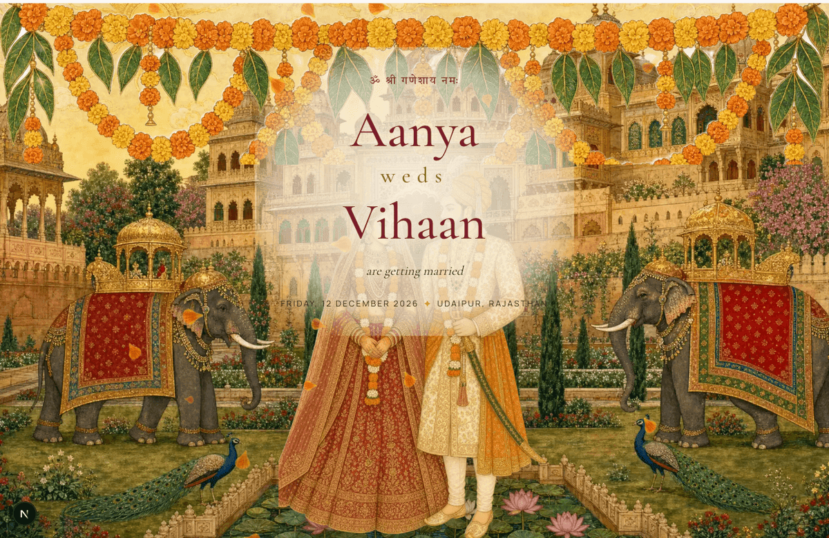 Royal Mandap — Indian Wedding Invitation template preview
