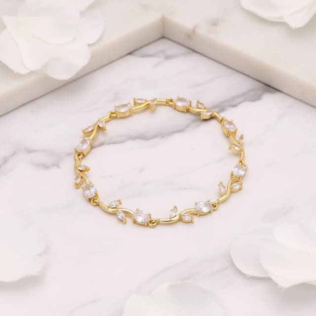 Golden Cubic Zirconia Bracelet