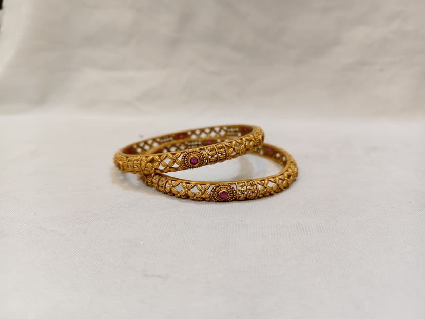Vellora Jewels Antique Jhumka Earrings | Traditional Temple Style