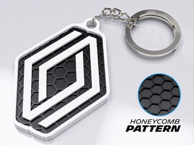 RENAULT HONEYCOMB KEYCHAIN