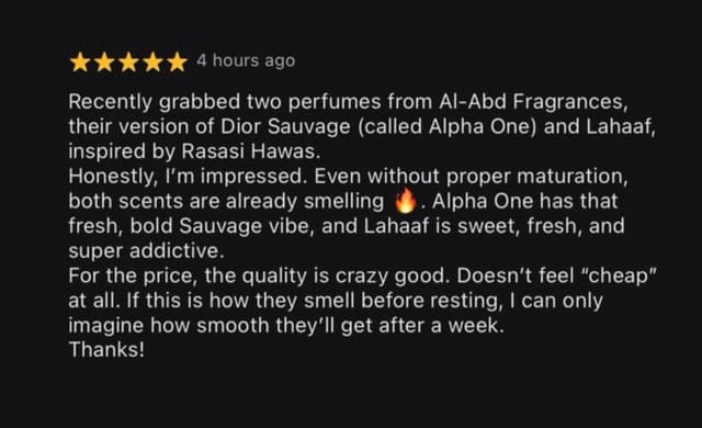 Customer review