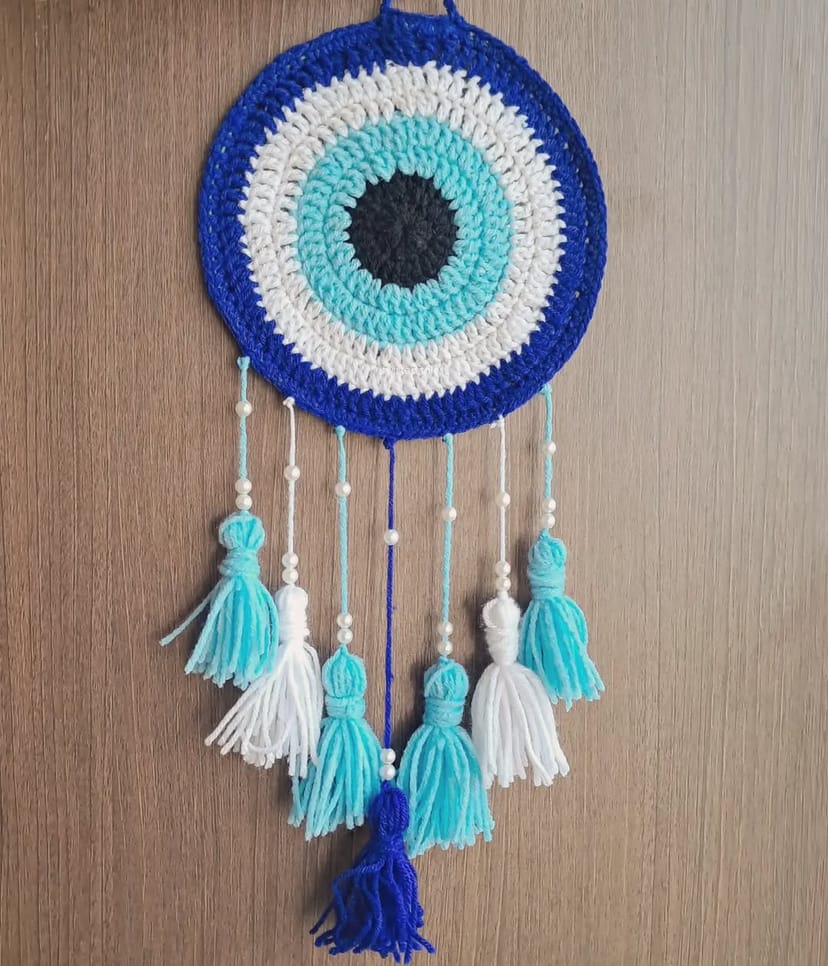 Crochet Evil Eye Dream Catcher