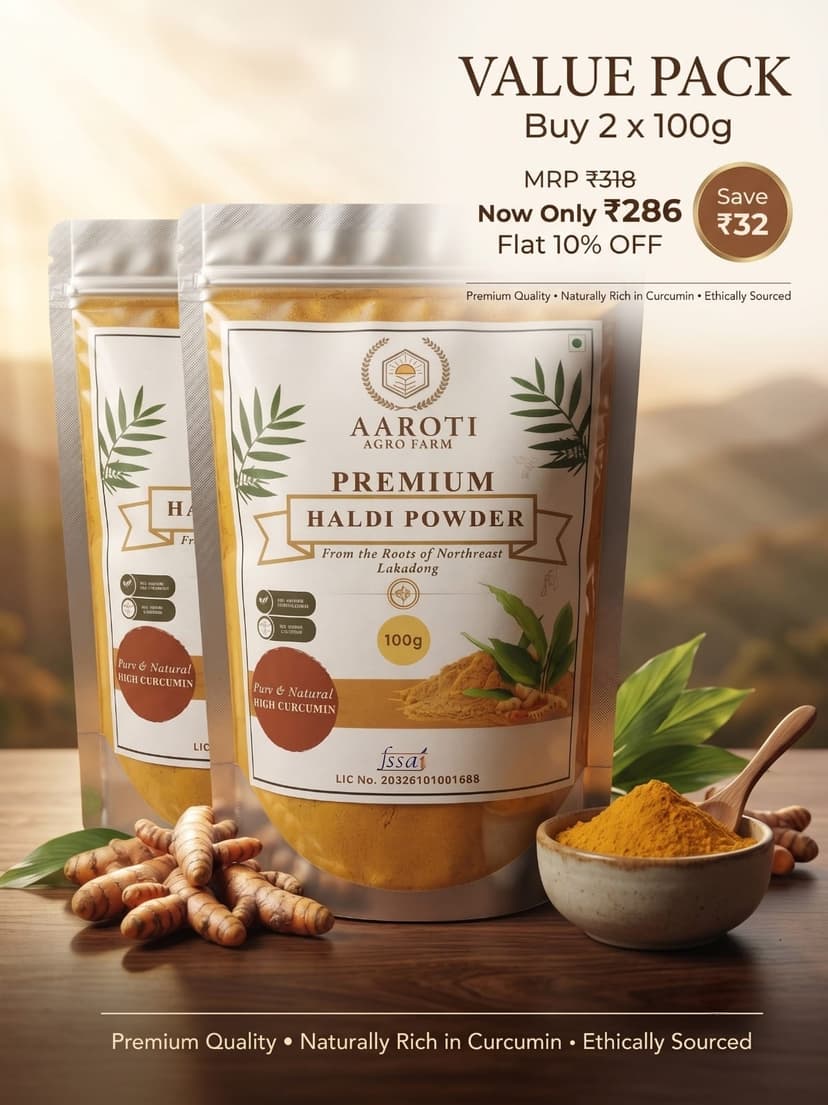 Premium Lakadong Turmeric (Set of 2 x 100g)