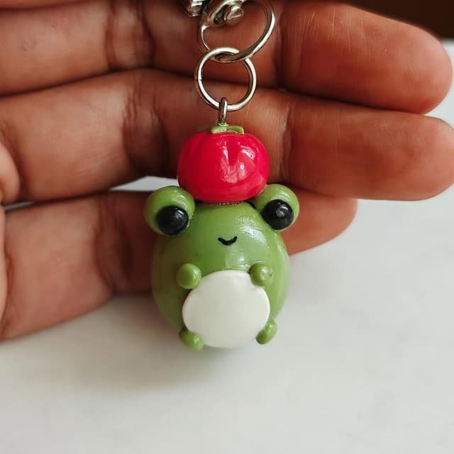 Froggy Friend with Tomato Charm