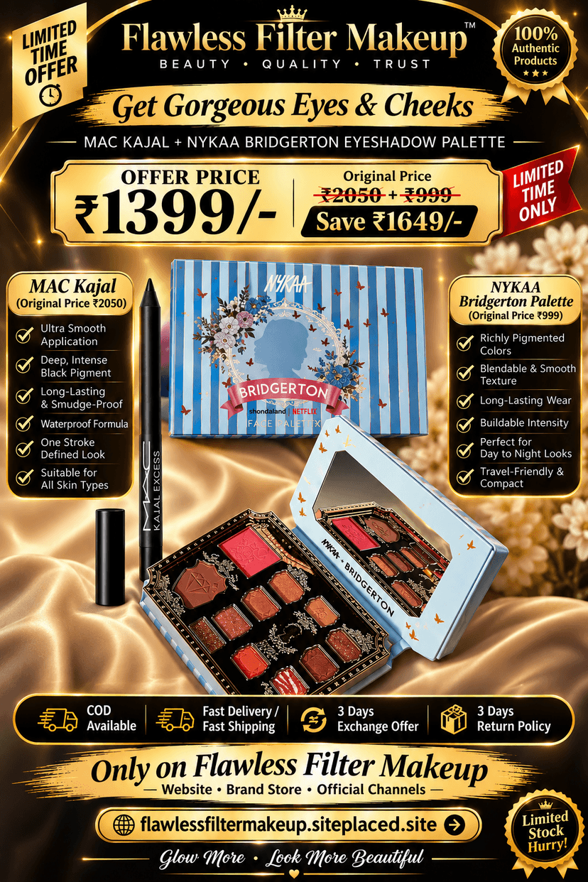 MAC Kajal + NYKAA Bridgerton Eyeshadow Palette Combo
