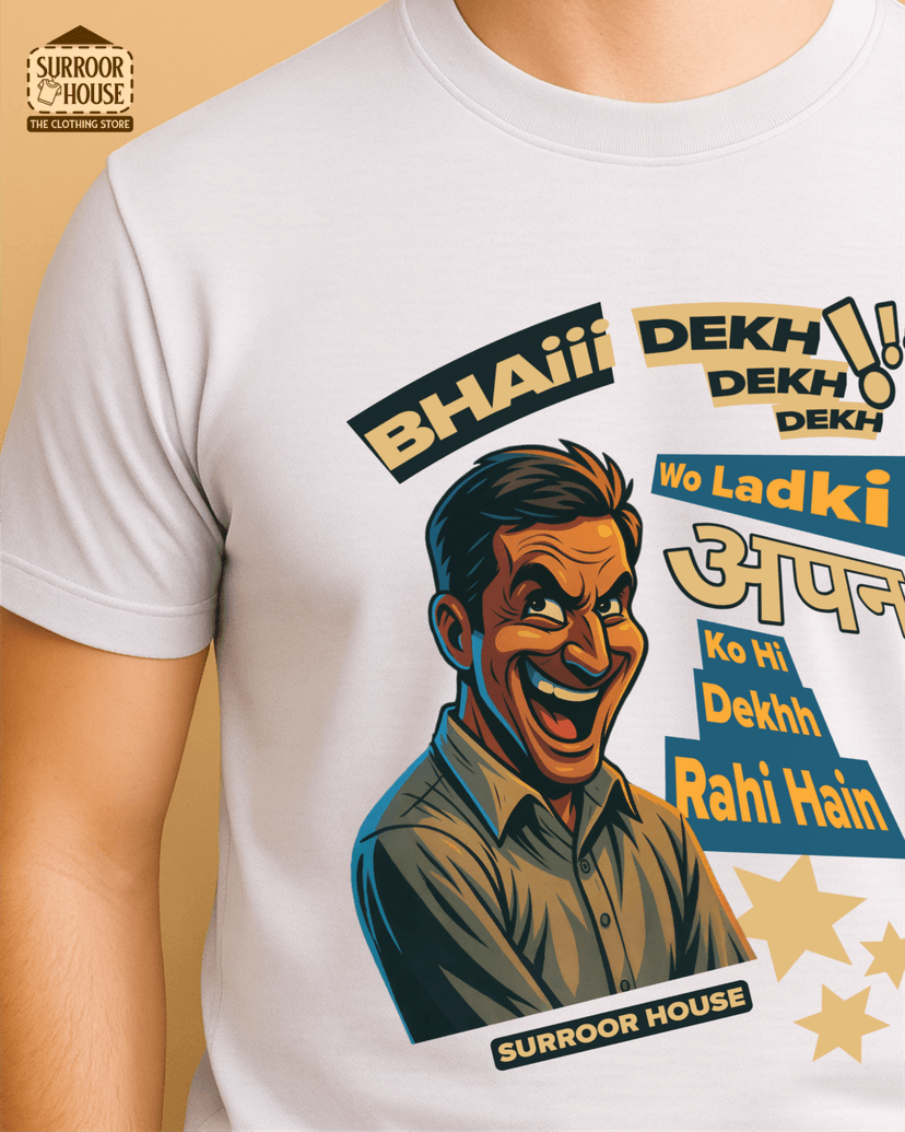 ‘Wo Ladki Apan Ko’ Printed Premium Regular Fit Unisex T-Shirt | Ultra Soft Feel | 100% Cotton With Zero Irritation