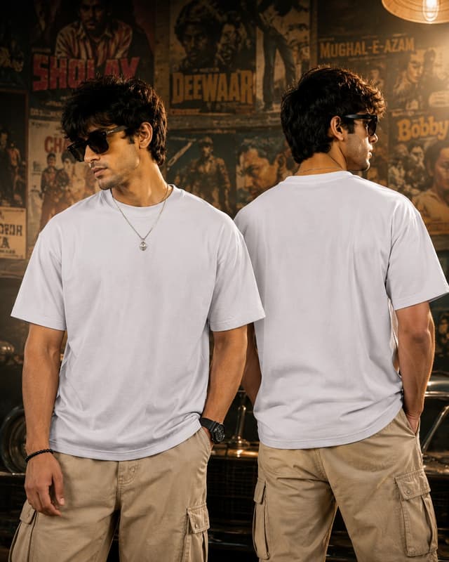 Solid White Luxury Oversized Unisex T-Shirt | 100% Cotton With Heavy Luxurious Feel