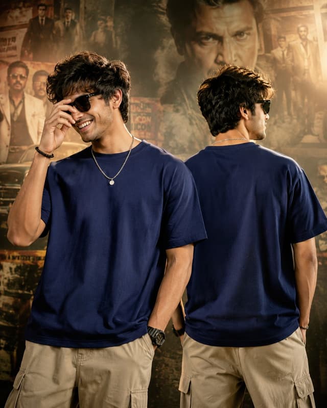 Solid Royal Blue Luxury Oversized Unisex T-Shirt | 100% Cotton With Heavy Luxurious Feel