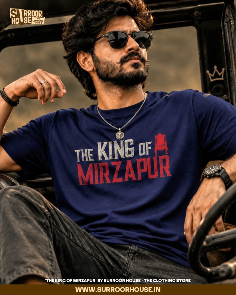 'The King of Mirzapur’ Luxury Oversized Unisex T-Shirt | 100% Cotton With Heavy Luxurious Feel