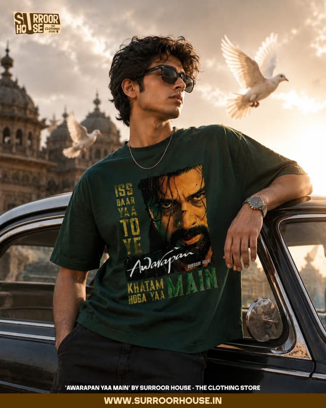 'Awarapan Yaa Main’ Luxury Oversized Unisex T-Shirt | 100% Cotton With Heavy Luxurious Feel