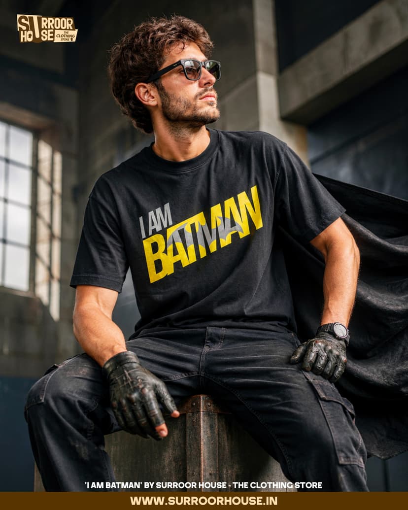 'I am Batman’ Luxury Oversized Unisex T-Shirt | 100% Cotton With Heavy Luxurious Feel