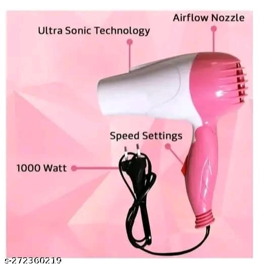"Professional Hair Dryer — 1000W, Multicolor"