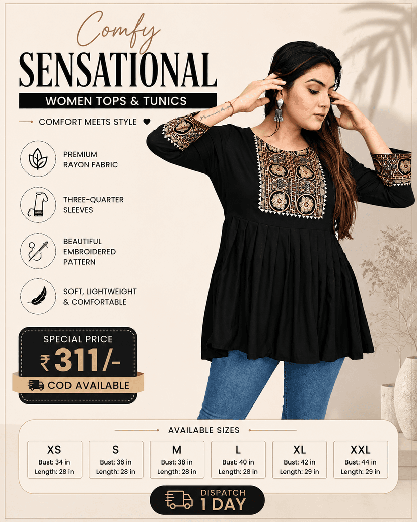 *Comfy Sensational Women Tops & Tunics