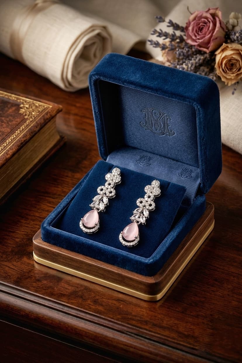 Rhodium Plated Earring | Premium look