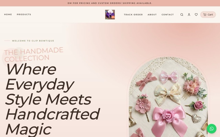Clip Bowtique — a real store built and published on SitesPlaced