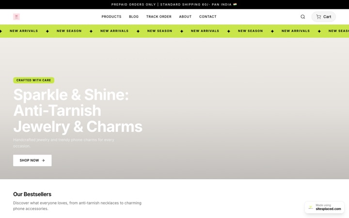 Winter.co — a real store built and published on SitesPlaced