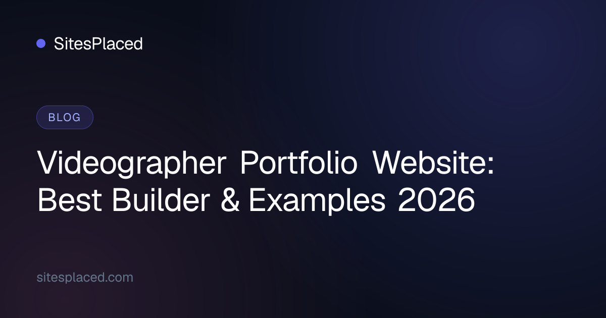 Videographer Portfolio Website: Best Builder & Examples 2026