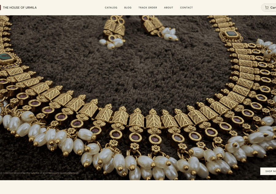 The House of Urmila — a real jewellery store built and published on SitesPlaced