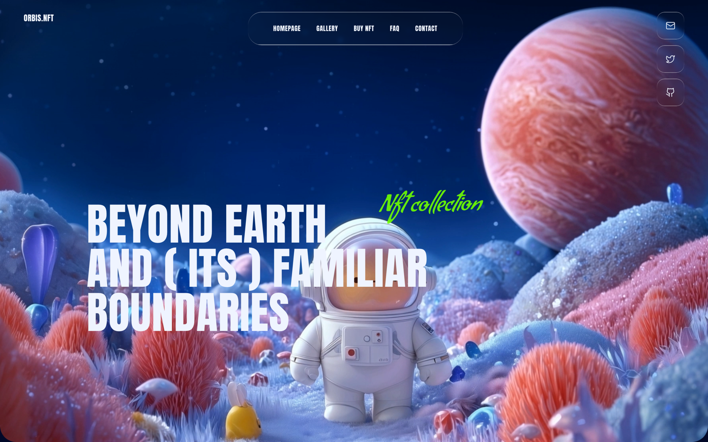 Orbis — Web3 / NFT — website template on SitesPlaced