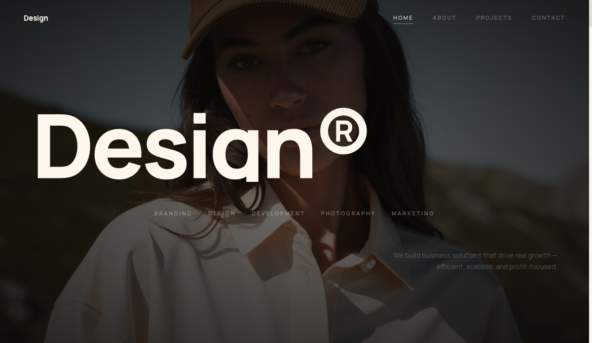 Personal Portfolio template preview on SitesPlaced