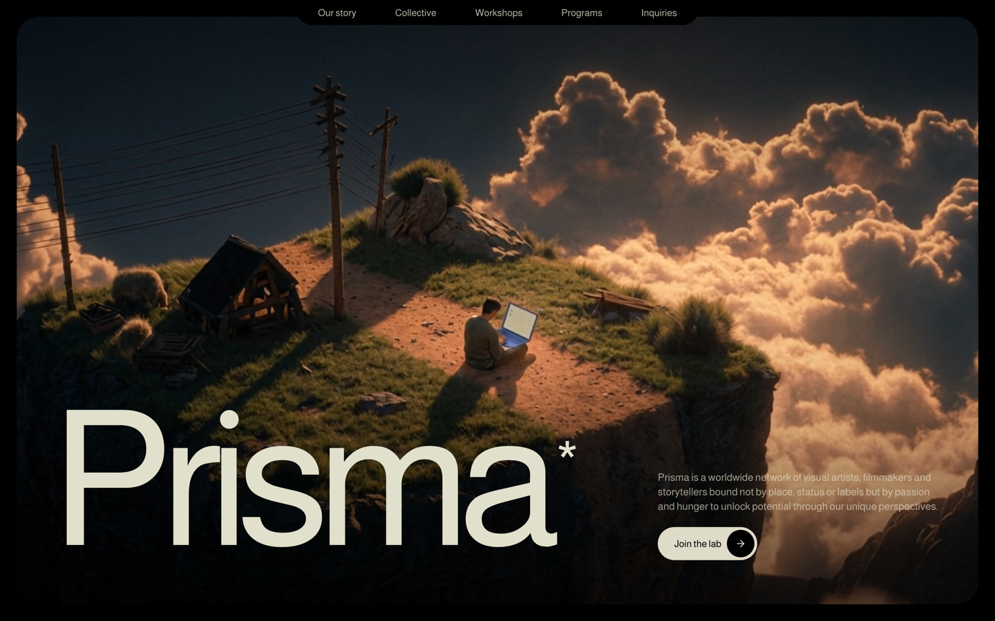 Prisma — Creative Studio template preview on SitesPlaced